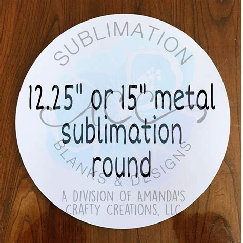 sublimation on galvanized metal